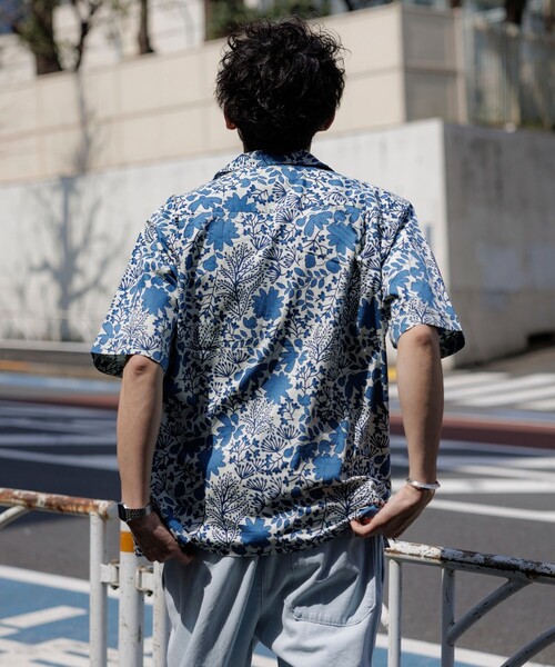 FREAK'S STORE(フリークスストア)の「インド製 リラックスフィット バティック柄プリント オープンカラーシャツ ショートスリーブ ツリー柄(シャツ/ブラウス・メンズ・ブルー/ブラウン・MEDIUM/LARGE)」の16枚目の写真