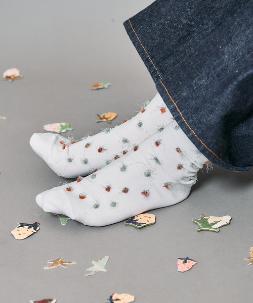 l'atelier du savon（アトリエドサボン）の「_つぶつぶ　くつした（ソックス/靴下・レディース・ホワイト/ブラック・FREE）」の8枚目の写真