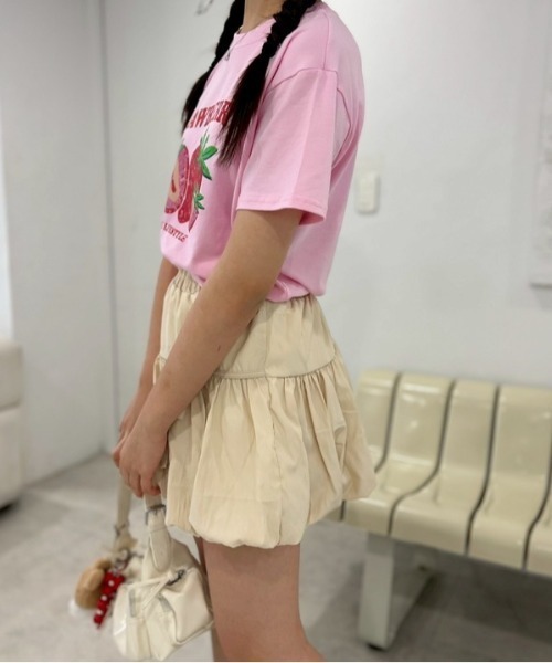 ipugo（イプゴ）の「ipugo/イプゴ リボンバルーンスカート（スカート・レディース・クリーム/ピンク・FREE）」の9枚目の写真