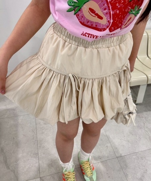 ipugo（イプゴ）の「ipugo/イプゴ リボンバルーンスカート（スカート・レディース・クリーム/ピンク・FREE）」の5枚目の写真