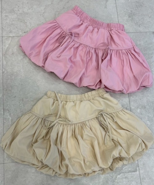 ipugo（イプゴ）の「ipugo/イプゴ リボンバルーンスカート（スカート・レディース・クリーム/ピンク・FREE）」の13枚目の写真