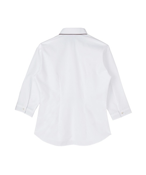 TOKYO SHIRTS(トウキョウシャツ)の「【透け防止】 形態安定ノーアイロン ワイド 7分袖ビジネスワイシャツ(ビジネスシャツ・レディース・ホワイト・S/M/L/LL/XL)」の2枚目の写真