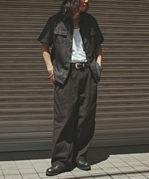 セール】Regular collar short sleeve shirt / レギュラーカラー