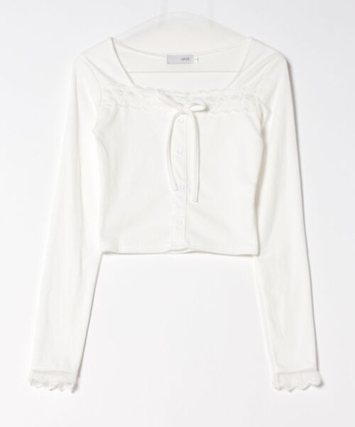 Mayree(メイリー)の「【URGE:】レイヤード リボン カットソー(Tシャツ/カットソー・レディース・ホワイト・SMALL/MEDIUM/LARGE/X-LARGE)」の3枚目の写真