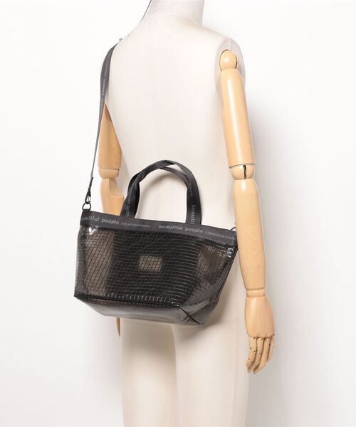 beautiful people(ビューティフルピープル)の「beautiful people plaid vinyl logo tape bag m 1515611970(ショルダーバッグ・レディース・クリア/ブラック・FREE)」の12枚目の写真