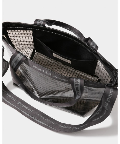 beautiful people(ビューティフルピープル)の「beautiful people plaid vinyl logo tape bag m 1515611970(ショルダーバッグ・レディース・クリア/ブラック・FREE)」の9枚目の写真