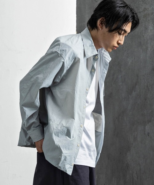 +CLOSET(プラスクローゼット)の「ポケット付き比翼シャツ(シャツ/ブラウス・メンズ・ブラック/サックスブルー・LARGE/MEDIUM/SMALL)」の15枚目の写真