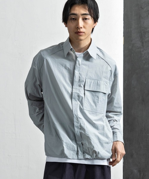 +CLOSET(プラスクローゼット)の「ポケット付き比翼シャツ(シャツ/ブラウス・メンズ・ブラック/サックスブルー・LARGE/MEDIUM/SMALL)」の8枚目の写真