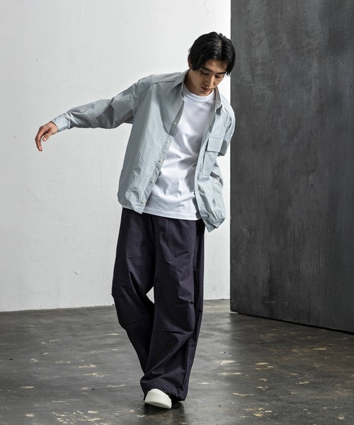 +CLOSET(プラスクローゼット)の「ポケット付き比翼シャツ(シャツ/ブラウス・メンズ・ブラック/サックスブルー・LARGE/MEDIUM/SMALL)」の10枚目の写真