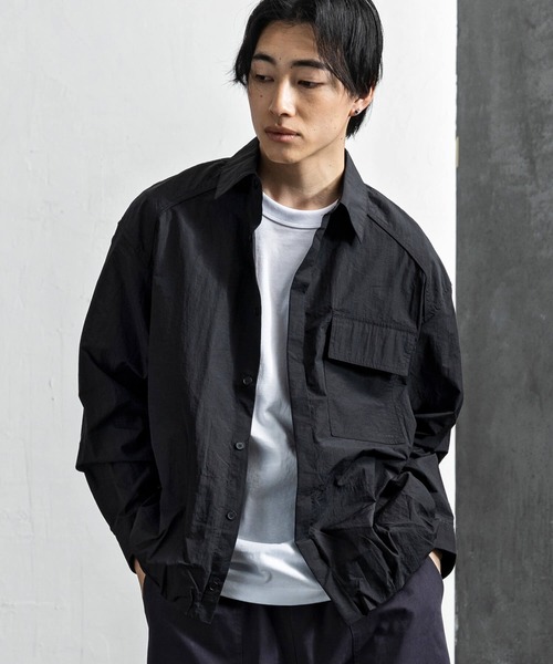 +CLOSET(プラスクローゼット)の「ポケット付き比翼シャツ(シャツ/ブラウス・メンズ・ブラック/サックスブルー・LARGE/MEDIUM/SMALL)」の3枚目の写真
