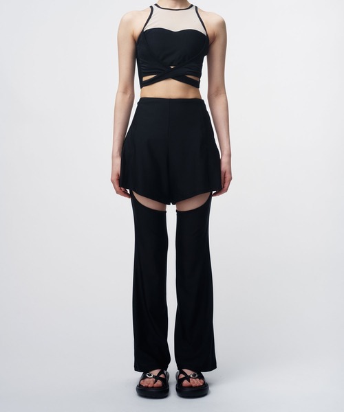 THINGS THAT MATTER(シングス ザット マター)の「SWIM CROPPED TANKTOPS / スイムクロップドタンクトップ(水着・レディース・グレー/ブラック・1/2)」の17枚目の写真