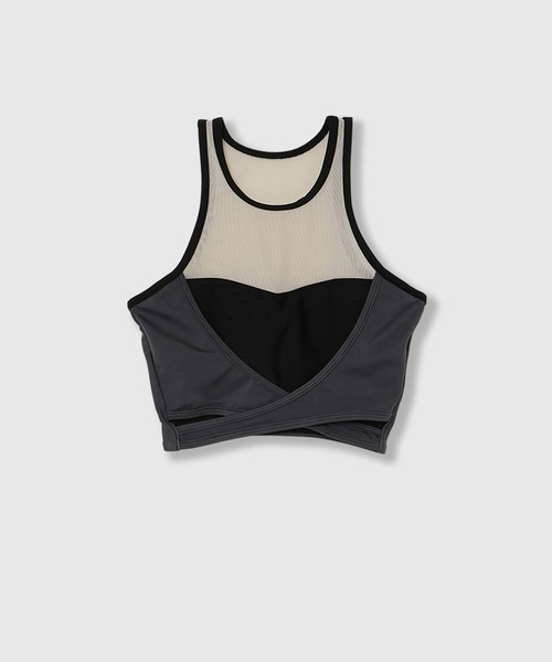 THINGS THAT MATTER(シングス ザット マター)の「SWIM CROPPED TANKTOPS / スイムクロップドタンクトップ(水着・レディース・グレー/ブラック・1/2)」の14枚目の写真