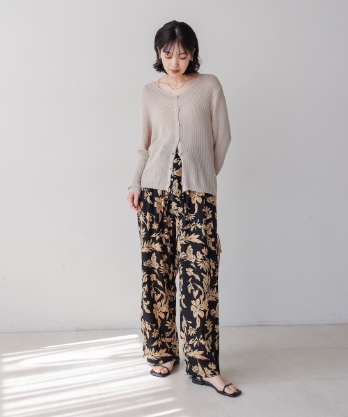 Bou Jeloud(ブージュルード)の「麻レーヨンボタニカルパンツ(その他パンツ・レディース・ブラウン/ブラック・38)」の18枚目の写真