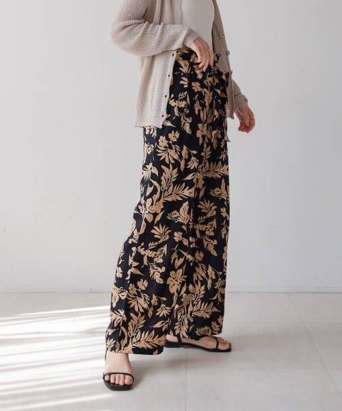 Bou Jeloud(ブージュルード)の「麻レーヨンボタニカルパンツ(その他パンツ・レディース・ブラウン/ブラック・38)」の19枚目の写真