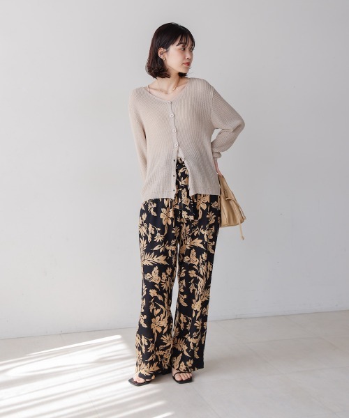 Bou Jeloud(ブージュルード)の「麻レーヨンボタニカルパンツ(その他パンツ・レディース・ブラウン/ブラック・38)」の21枚目の写真