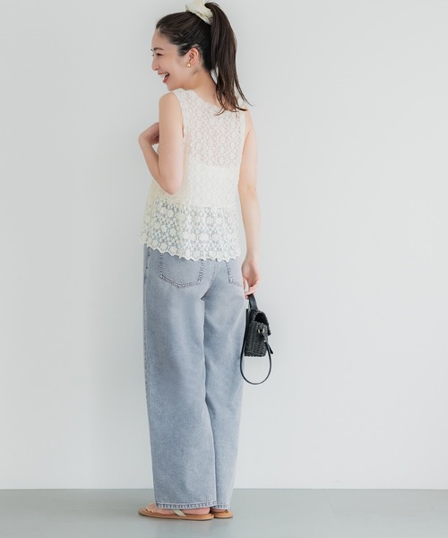 coca（coca）（コカ）の「ウエストゴムイージーパンツ（デニムパンツ・レディース・ライトブルー/グレー/ブルー・S/M/L）」の15枚目の写真