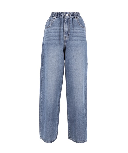 coca（coca）（コカ）の「ウエストゴムイージーパンツ（デニムパンツ・レディース・ライトブルー/グレー/ブルー・S/M/L）」の4枚目の写真