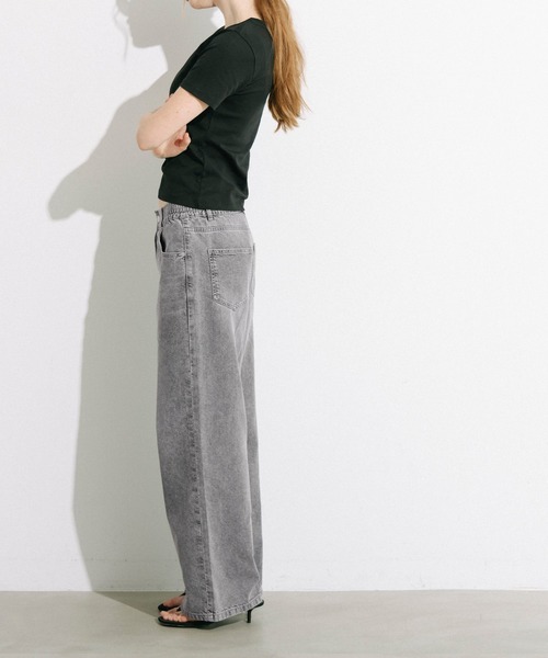 coca(coca)(コカ)の「\26ss新色追加/サマーデニムウエストゴムイージーパンツ(デニムパンツ・レディース・ライトブルー/グレー/ブルー/アイボリー・S/M/L)」の22枚目の写真