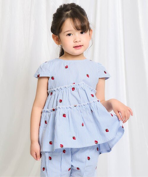 セール】【セットアップ可/ジュニア対応】3柄ティアード刺繍チュニック