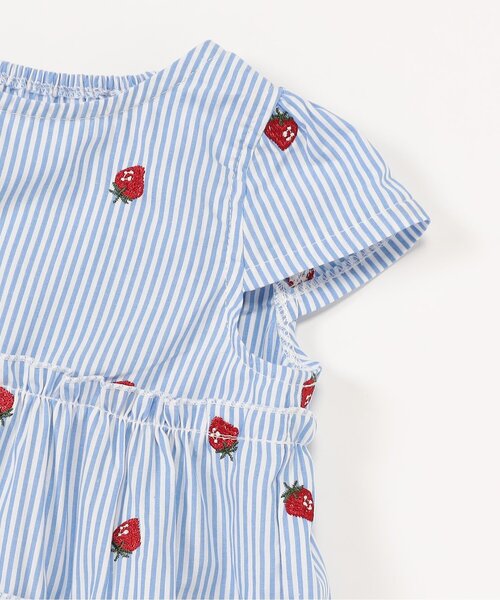 apres les cours(アプレレクール)の「【セットアップ可/ジュニア対応】3柄ティアード刺繍チュニック(Tシャツ/カットソー・キッズ・アイボリー/ピンク/ストライプ・80/90/100/110/120/130/140)」の20枚目の写真
