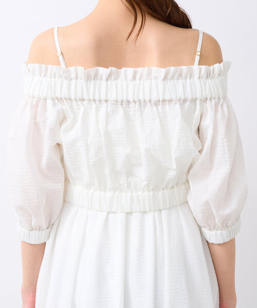 La boutique BonBon（ラブティックボンボン）の「【最強セットワンピ】セットアップワンピース（ワンピース・レディース・オフホワイト/サックスブルー・38/36）」の8枚目の写真
