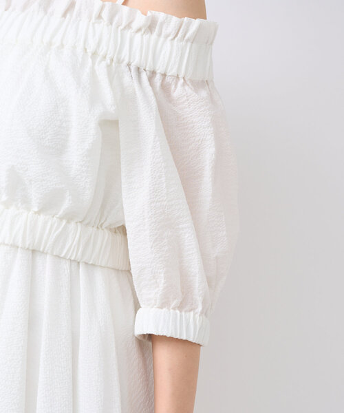 La boutique BonBon（ラブティックボンボン）の「【最強セットワンピ】セットアップワンピース（ワンピース・レディース・オフホワイト/サックスブルー・38/36）」の5枚目の写真