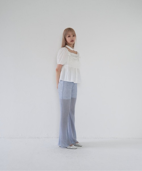 Uenui(ウニュイ)の「【 cunii 】 スクエア ネック パフ ブラウス(シャツ/ブラウス・レディース・ブラック/ホワイト・FREE)」の10枚目の写真