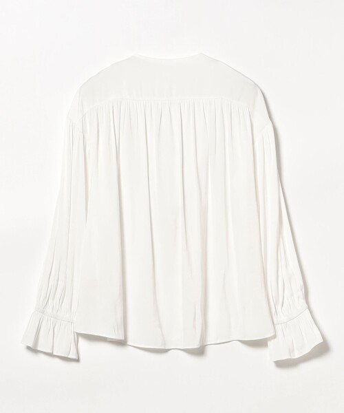 B:MING by BEAMS(ビーミングバイビームス)の「【洗える】Vネック ギャザー ブラウス(S~M)(シャツ/ブラウス・レディース・オフホワイト/ライトブルー/ネイビー・MEDIUM/SMALL)」の10枚目の写真