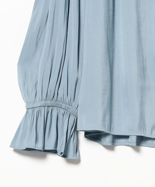 B:MING by BEAMS（ビーミングバイビームス）の「【洗える】Vネック ギャザー ブラウス（S～M）（シャツ/ブラウス・レディース・オフホワイト/ライトブルー/ネイビー・MEDIUM/SMALL）」の7枚目の写真