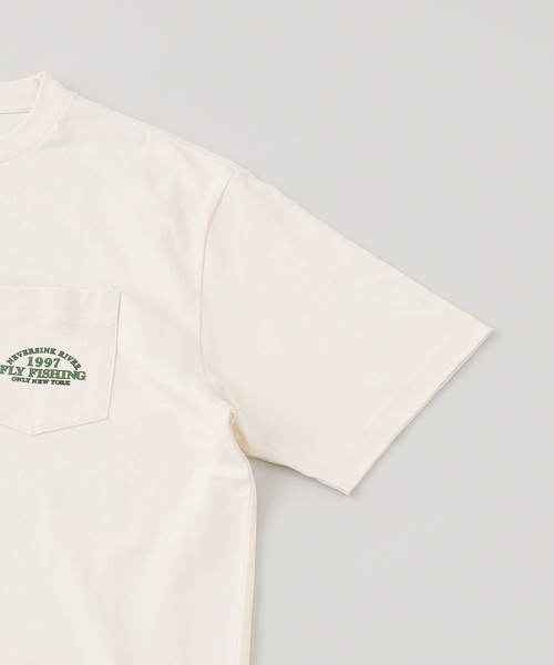 ONLY NY（オンリーニューヨーク）の「ONLY NY / オンリーニューヨーク Neversink Trout Pocket T-Shirt（Tシャツ/カットソー・メンズ・アイボリー・MEDIUM/LARGE）」の4枚目の写真