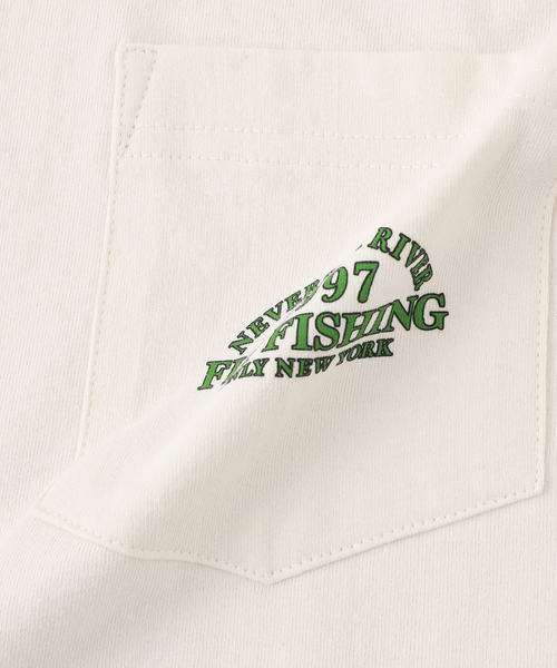 ONLY NY（オンリーニューヨーク）の「ONLY NY / オンリーニューヨーク Neversink Trout Pocket T-Shirt（Tシャツ/カットソー・メンズ・アイボリー・MEDIUM/LARGE）」の6枚目の写真