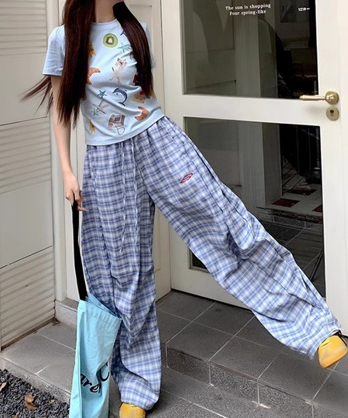 MEMECLE(メメクル)の「【 MEMECLE / メメクル 】チェック イージーパンツ(その他パンツ・レディース・ブラウン/ライトブルー・L/S/M)」の17枚目の写真