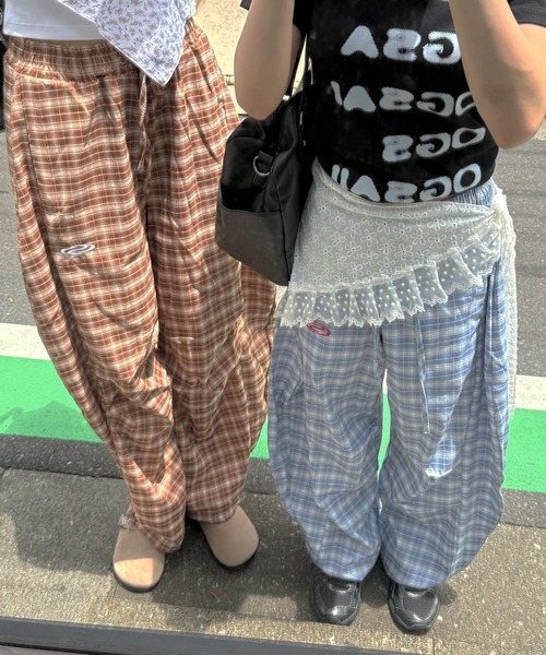 MEMECLE(メメクル)の「【 MEMECLE / メメクル 】チェック イージーパンツ(その他パンツ・レディース・ブラウン/ライトブルー・L/S/M)」の18枚目の写真