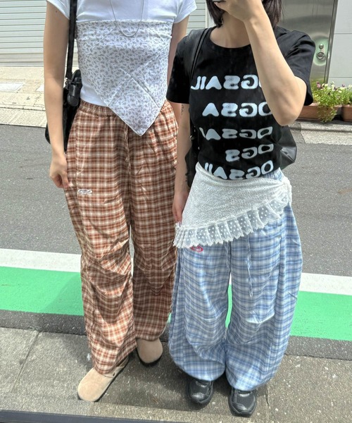 MEMECLE(メメクル)の「【 MEMECLE / メメクル 】チェック イージーパンツ(その他パンツ・レディース・ブラウン/ライトブルー・L/S/M)」の19枚目の写真