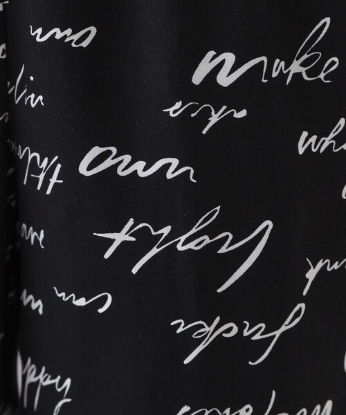 OPAQUE.CLIP（オペークドットクリップ）の「レタープリントイージーワイドパンツ【洗濯機洗い可】（その他パンツ・レディース・ブラック系/オリーブ系・40/38/42）」の10枚目の写真