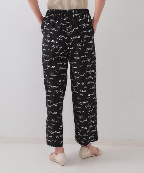 OPAQUE.CLIP（オペークドットクリップ）の「レタープリントイージーワイドパンツ【洗濯機洗い可】（その他パンツ・レディース・ブラック系/オリーブ系・40/38/42）」の7枚目の写真