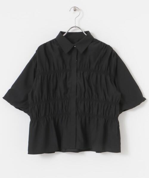 ITEMS URBANRESEARCH(アイテムズ アーバンリサーチ)の「シャーリングハーフスリーブブラウス(シャツ/ブラウス・レディース・ホワイト/ブラック/ライトブルー・FREE)」の20枚目の写真