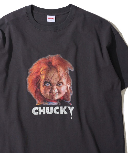 ADPOSION（アドポーション）の「【CHUCKY / チャッキー】FACE PRINT TEE / フェイスプリントTシャツ（Tシャツ/カットソー・レディース・ホワイト/ブラック・LARGE/MEDIUM/X-LARGE）」の2枚目の写真