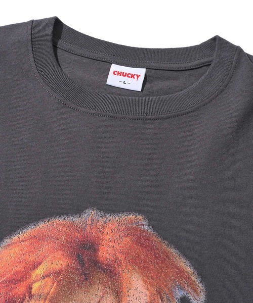 ADPOSION（アドポーション）の「【CHUCKY / チャッキー】FACE PRINT TEE / フェイスプリントTシャツ（Tシャツ/カットソー・レディース・ホワイト/ブラック・LARGE/MEDIUM/X-LARGE）」の7枚目の写真