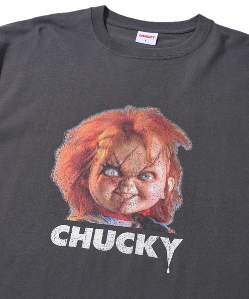 ADPOSION（アドポーション）の「【CHUCKY / チャッキー】FACE PRINT TEE / フェイスプリントTシャツ（Tシャツ/カットソー・レディース・ホワイト/ブラック・LARGE/MEDIUM/X-LARGE）」の8枚目の写真