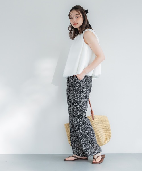 coca(coca)(コカ)の「シアーシフォンイージーパンツ(その他パンツ・レディース・ブラック・S/L/M)」の6枚目の写真