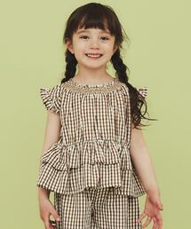 ギンガムチェック セットアップ」に該当するイエロー/黄色系の