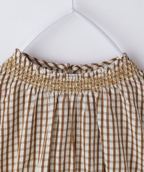 THE SHOP TK （ザ ショップ ティーケー ）の「【110-150】ギンガムチェックティアードブラウス/セットアップ可・洗濯機OK（シャツ/ブラウス・キッズ・ブラック系1/キャメル・11/12/13/14/15 ）」の9枚目の写真