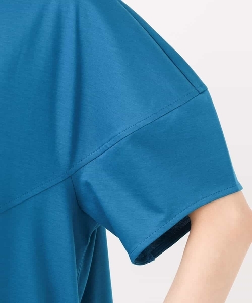 MK MICHEL KLEIN（エムケーミッシェルクラン）の「ランタンスリーブ切替えワンピース/接触冷感/洗える（ワンピース・レディース・ブラック/ブルー・38）」の13枚目の写真
