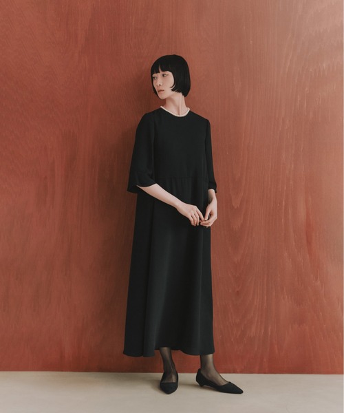 ライトシフォンフレアワンピース［ブラックフォーマル対応：自宅洗濯可］冠婚葬祭 礼服 喪服 入学式 卒業式 七五三 お宮参り【清涼裏地：春夏も対応】