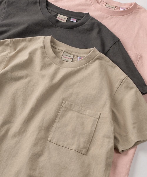 Goodwear(グッドウェア)の「【75】【Goodwear/グッドウェア】 ヘビーウェイト USAコットン 無地ポケット半袖Tシャツ/レギュラーシルエット/コンパクトTシャツ(Tシャツ/カットソー・メンズ・ダークグリーン/ブラック/チャコールグレー/ホワイト/ダークブルー/カーキ/グレー/ブラウン/ネイビー/グレー系その他/ブラウン系その他/ピンク/ベージュ・M/L/XL/S)」の8枚目の写真