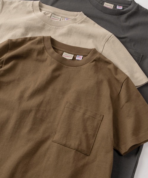 Goodwear(グッドウェア)の「【75】【Goodwear/グッドウェア】 ヘビーウェイト USAコットン 無地ポケット半袖Tシャツ/レギュラーシルエット/コンパクトTシャツ(Tシャツ/カットソー・メンズ・ダークグリーン/ブラック/チャコールグレー/ホワイト/ダークブルー/カーキ/グレー/ブラウン/ネイビー/グレー系その他/ブラウン系その他/ピンク/ベージュ・M/L/XL/S)」の7枚目の写真