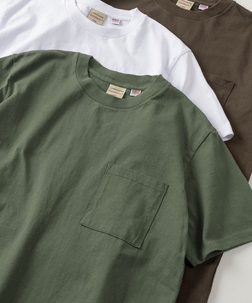 Goodwear(グッドウェア)の「【75】【Goodwear/グッドウェア】 ヘビーウェイト USAコットン 無地ポケット半袖Tシャツ/レギュラーシルエット/コンパクトTシャツ(Tシャツ/カットソー・メンズ・ダークグリーン/ブラック/チャコールグレー/ホワイト/ダークブルー/カーキ/グレー/ブラウン/ネイビー/グレー系その他/ブラウン系その他/ピンク/ベージュ・M/L/XL/S)」の10枚目の写真