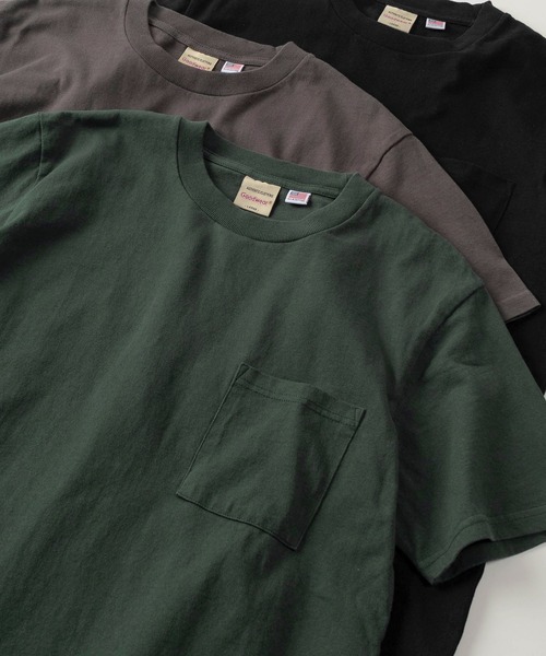 Goodwear(グッドウェア)の「【75】【Goodwear/グッドウェア】 ヘビーウェイト USAコットン 無地ポケット半袖Tシャツ/レギュラーシルエット/コンパクトTシャツ(Tシャツ/カットソー・メンズ・ダークグリーン/ブラック/チャコールグレー/ホワイト/ダークブルー/カーキ/グレー/ブラウン/ネイビー/グレー系その他/ブラウン系その他/ピンク/ベージュ・M/L/XL/S)」の9枚目の写真