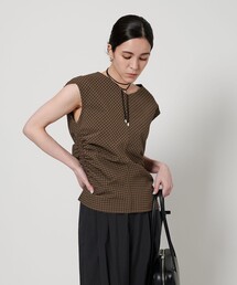 BEAUTY&YOUTH UNITED ARROWS（ビューティーアンドユースユナイテッドアローズ）の「サイドギャザー ノースリーブ プルオーバー -吸水速乾-（Tシャツ/カットソー）」